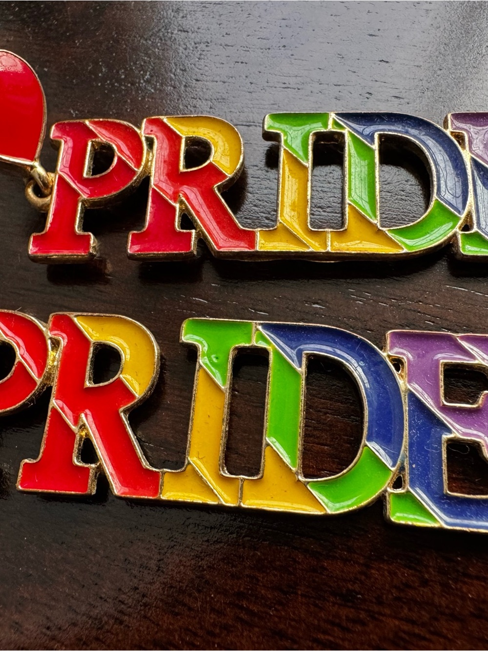 PRIDE Rainbow Enamel Earrings
